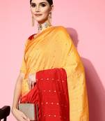 Riva Enterprise Women'S  Shaded Saree With Zari And Sequins Wieving