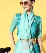 Riva Enterprise Women'S  Shaded Saree With Zari And Sequins Wieving