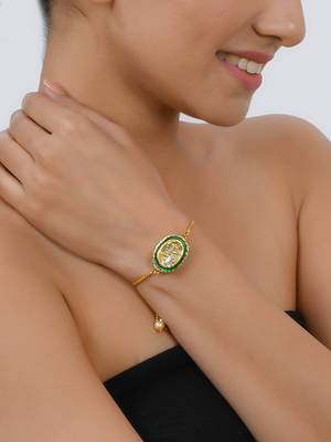 Gold plated kundan bracelet 2