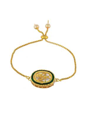 Gold plated kundan bracelet 3