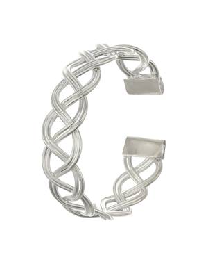 Spiral infinity silver plated bracelet 3