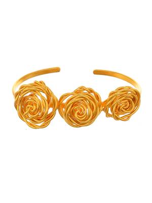 Gold plated trinity rose palm bracelet 4