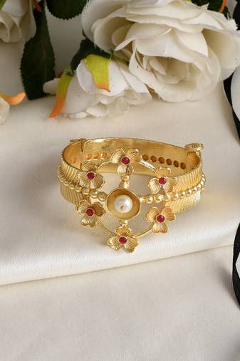 Gold plated apollo kada bracelet