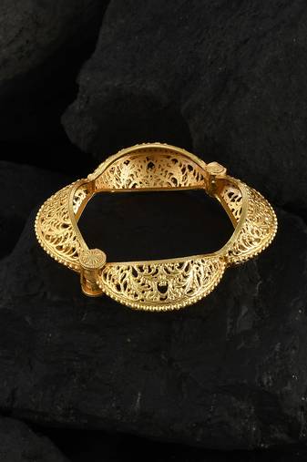Gold plated cutwork bracelet