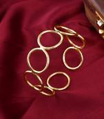 Spiral golden kada bracelet