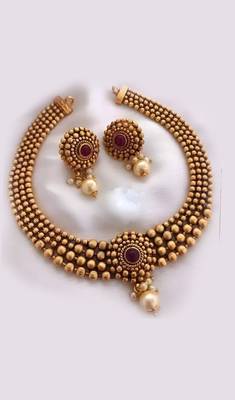 STYLISH JEWELLERY NECKLACE SET GOLD PLATED JEWELLERY SET FOR WOMEN 1
