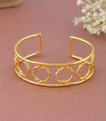 Circular connect gold plated bracelet