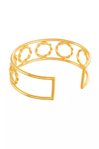 Circular connect gold plated bracelet