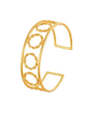Circular connect gold plated bracelet 4
