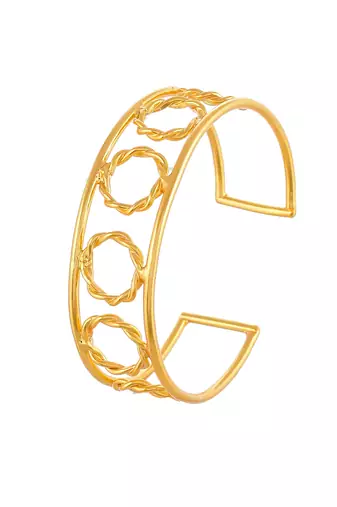 Circular connect gold plated bracelet