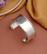 Silver plated handcuff bracelet