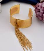 Gold plated trendy statement handcuff bacelet
