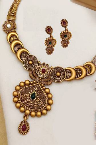 Stylish Jewellery Necklace Set Gold Plated Jewellery Set for Women