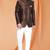 Brown Art Silk Jodhpuri full sleeve with trouser for men's
