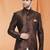 Brown Art Silk Jodhpuri full sleeve with trouser for men's