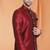 Maroon Art Silk Plain Jodhpuri full sleeve with trouser for men's