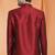 Maroon Art Silk Plain Jodhpuri full sleeve with trouser for men's