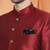 Maroon Art Silk Plain Jodhpuri full sleeve with trouser for men's