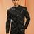 Black royan embroidered jodhpuri full sleeve with trouser for men's