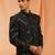 Black royan embroidered jodhpuri full sleeve with trouser for men's
