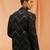 Black royan embroidered jodhpuri full sleeve with trouser for men's