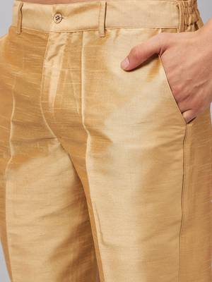 Gold Jute Cotton plain Indo western for men's 4