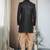 Fawn Jute Cotton plain Indo western for mens