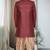 Maroon Jute Cotton Plain Indo western for men's
