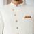 White Jute Cotton Plain Indo western for men's