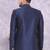 Blue Jute Cotton Plain Indo western for men's