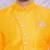 Yellow Art Silk  Plain Indo western for men's