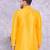 Yellow Art Silk  Plain Indo western for men's