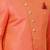 Orange Art Silk  Plain Indo western for men's