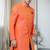 Orange Art Silk  Plain Indo western for men's