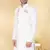 Off white art silk plain Sherwani for men's traditional look.
