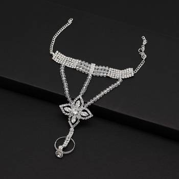 White color rhinestone hathphool 2