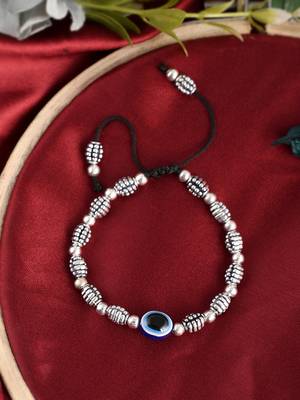 Silver plated evil eye bracelet 1