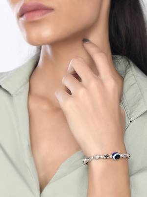 Silver plated evil eye bracelet 2