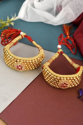 Gold plated traditional birdal bracelet