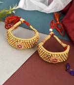 Gold plated traditional birdal bracelet