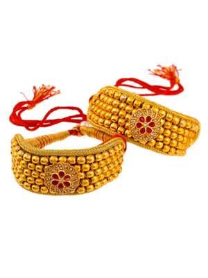 Gold plated traditional birdal bracelet 3