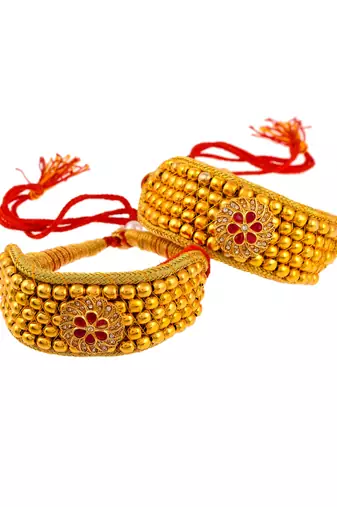 Gold plated traditional birdal bracelet