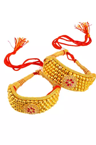 Gold plated traditional birdal bracelet