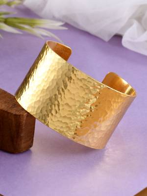 Gold plated handcuff bracelet 1