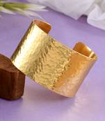 Gold plated handcuff bracelet