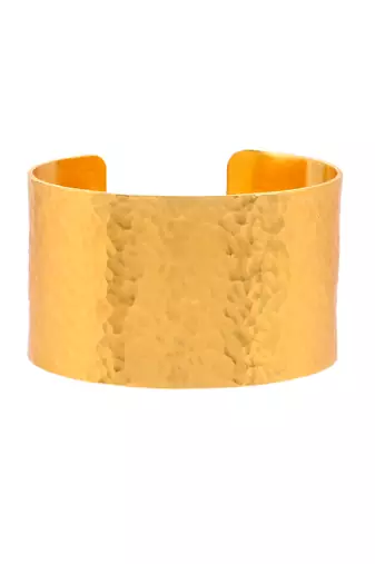 Gold plated handcuff bracelet