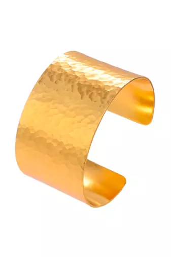 Gold plated handcuff bracelet