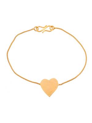 Gold plated heart charm western bracelet 3