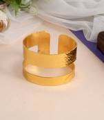 Gold plated  handcrafted hancuff bracelet