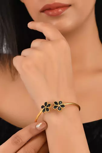 Handcrafted western gold plated bracelet